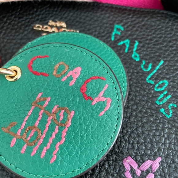 NWT Coach Bag Charm with Mirror/Diary Embroidery - Picture 7 of 9